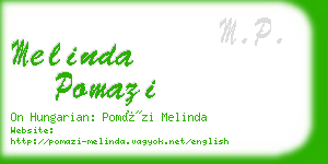 melinda pomazi business card